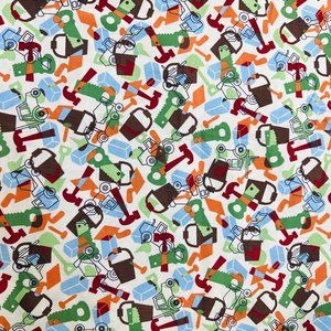 Rare Robert Kaufman "Little Dudes" Cotton Quilt/Sew Fabric - By the 1/2 Yard